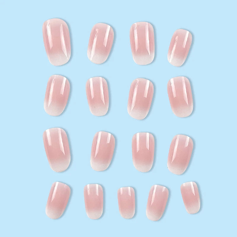 Cat Eye Press-On Nails – Oval or Square Shape | Glossy Gradient