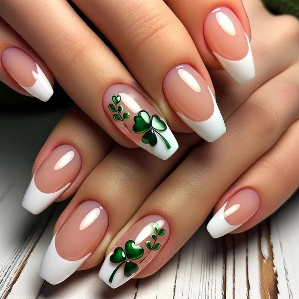 24Pcs Mini Flower Press on Nails Short Square False Nail Gradient Glitter Floral Fake Nail French Nails Press Ons Sweet Nail Art