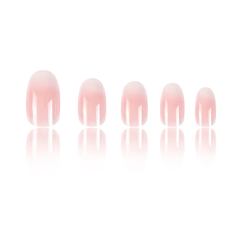 Cat Eye Press-On Nails – Oval or Square Shape | Glossy Gradient