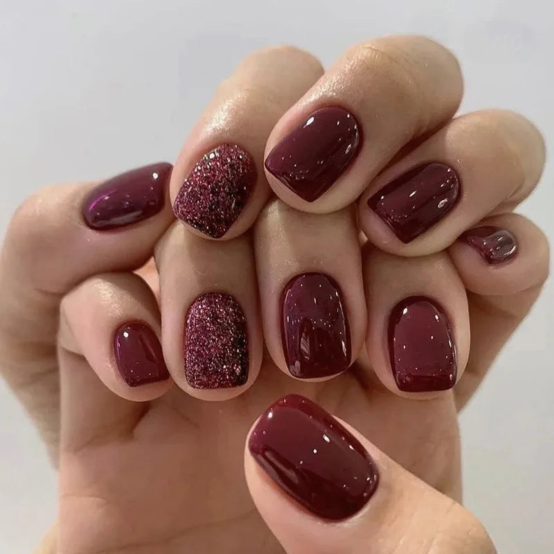 Cat Eye Press-On Nails – Oval or Square Shape | Glossy Gradient