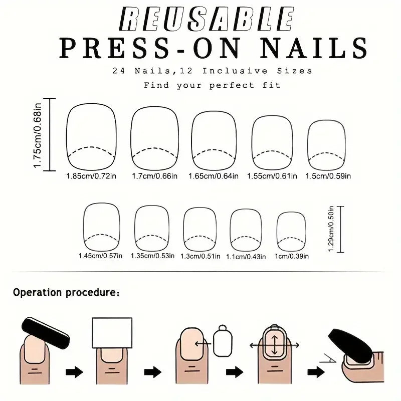 10pcs/set Handmade Dreamy Blue Press-On Nails Short Ballet Shape Gradient & Ombre Design Glossy Finish Removable False Nail Tips
