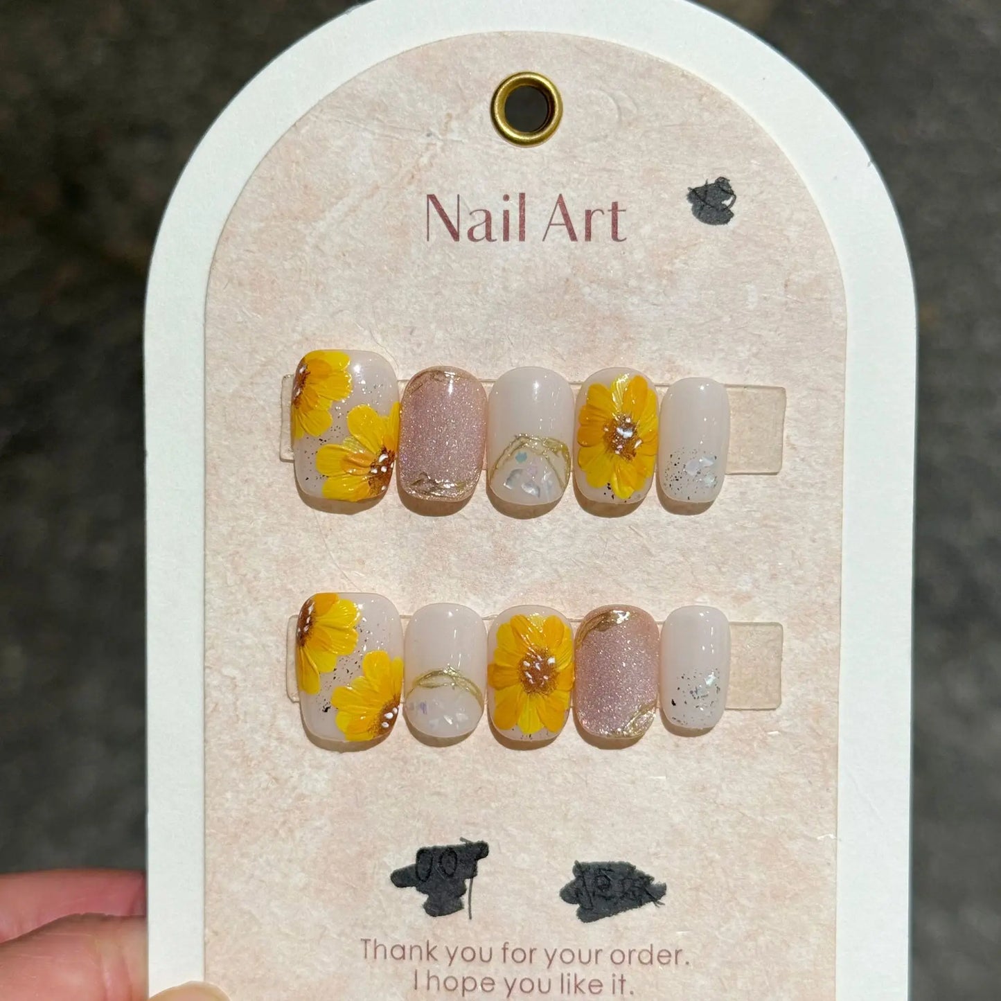 10Pcs Short Handmade Press on Nails Cat Eye Fake Nails Wearable Stick-on Nails Full Cover False Nail Uñas Postizas Faux Ongles
