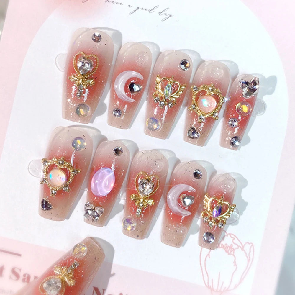 24Pcs Sanrio Blue Cinnamoroll Fake Nails Cute Anime Cartoon Kuromi My Melody press on False nails Fashion Nail Patches for Girls