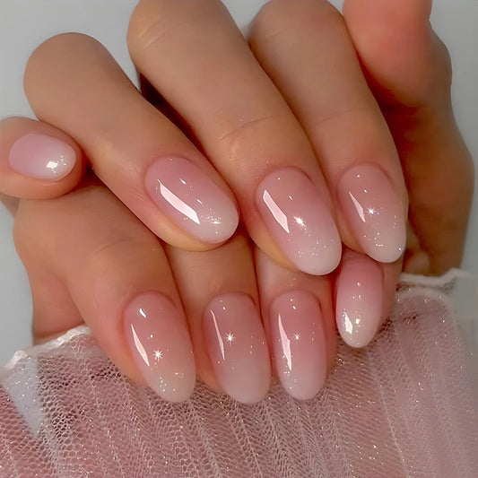 Cat Eye Press-On Nails –  Oval or Square Shape | Glossy Gradient