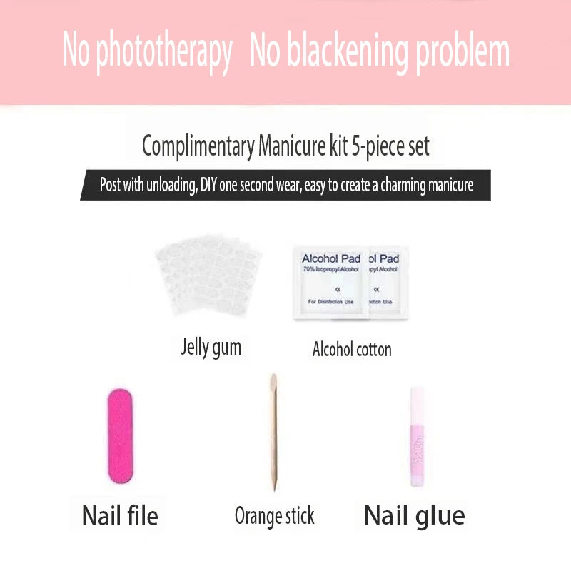 Black Handmade Short Press On Nails Full cover Cute Cartoon Manicuree Decoration Wearable Full With Design Acrylic Nail For Girl