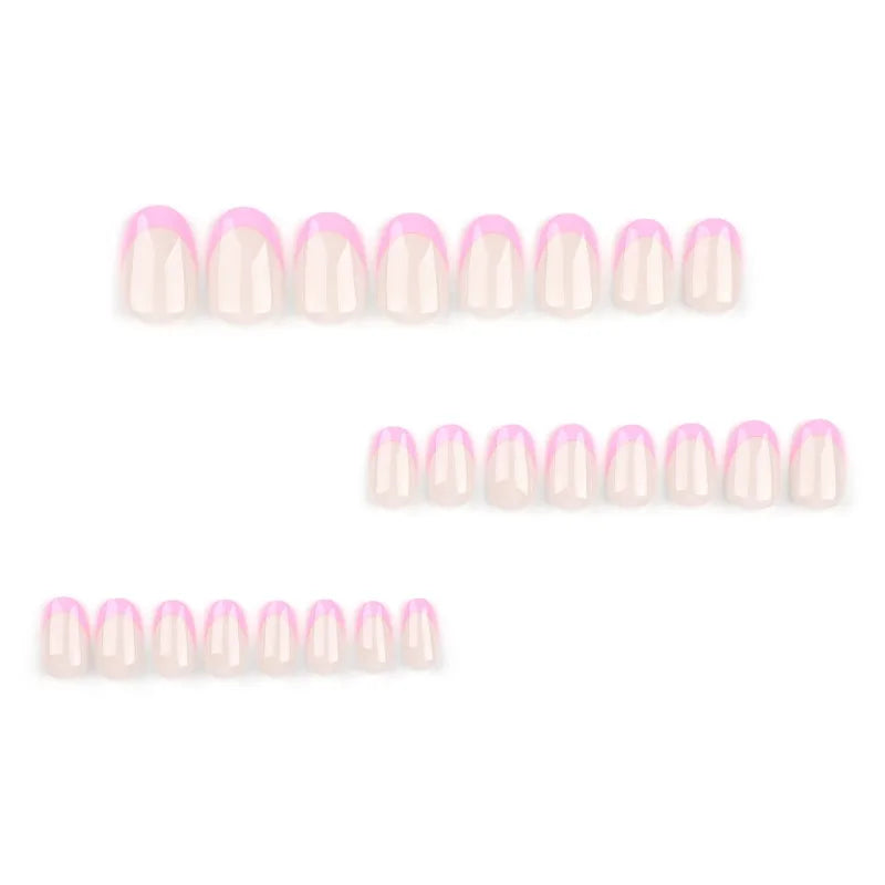 24pcs Almond Press on Nails French False Nails Wearable Stick-on Nails Fake Nail Uñas Postizas Накладные Ногти 네일팁 Faux Ongles