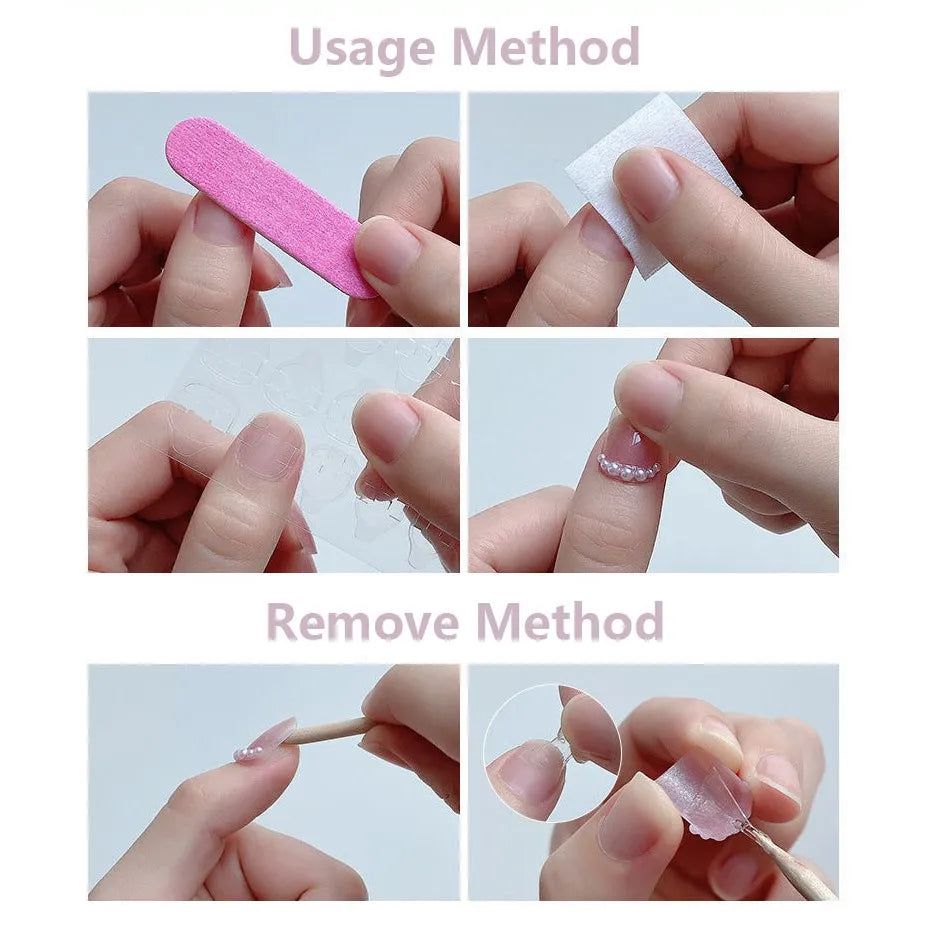 New Silver Star Press on Nails with Glue Handmade Flash Rhinestone Reusable Artificial Fake Tips Diamond Black Short False Nails