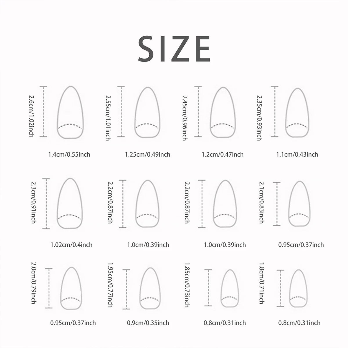 24 PCs Long French Minimalist Leaf Nails with 1 Jelly Gel and 1 Nail File