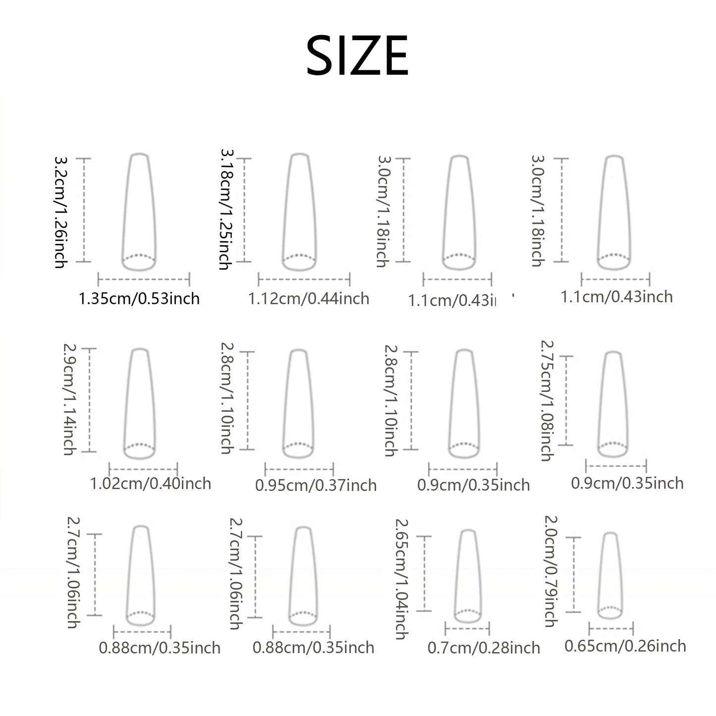 24-piece Long French Minimalist Flash Fingernail with 1 Jelly Gel and 1 Nail File