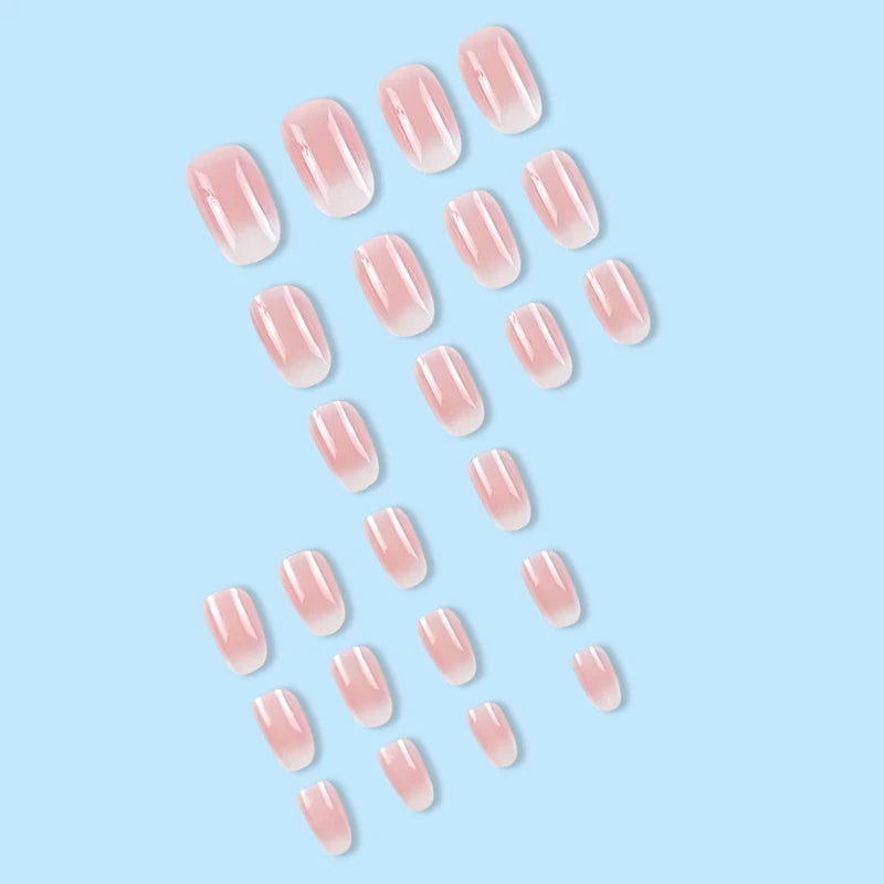 Cat Eye Press-On Nails –  Oval or Square Shape | Glossy Gradient